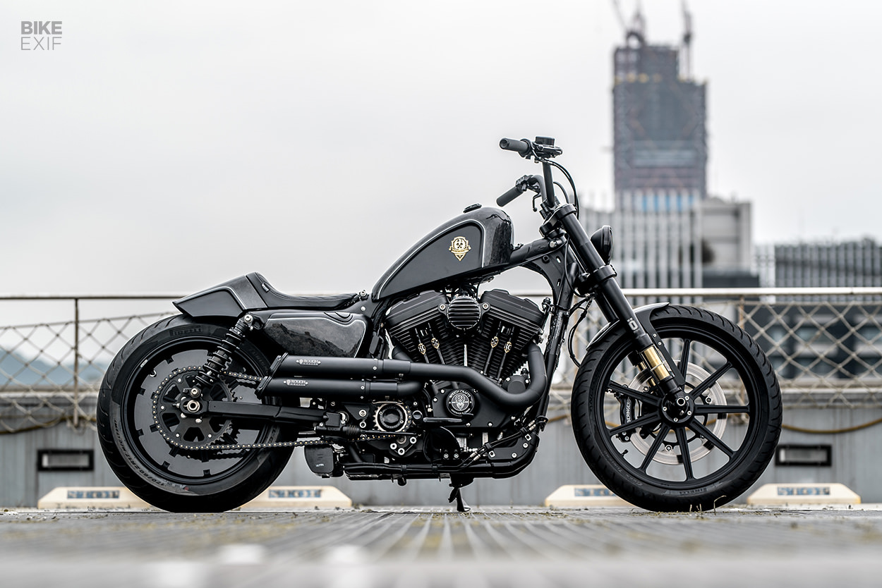 Obsidian Fighter: A Frisco-ed Sportster from Rough Crafts