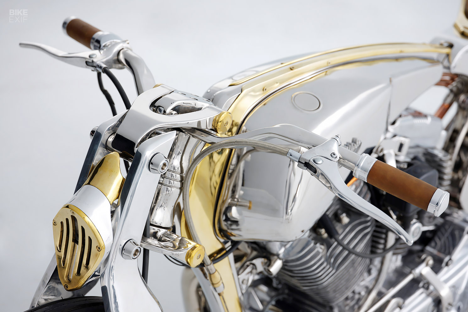 Kinetic Art: A handbuilt board tracker with a Harley Sportster engine…