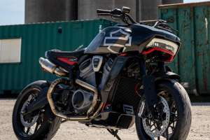 Harley-Davidson Pan American Custom Bike Kit의 CNCPT Moto 및 PowerBrick